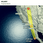 Tropical Storm Hilary causes flooding in southern California